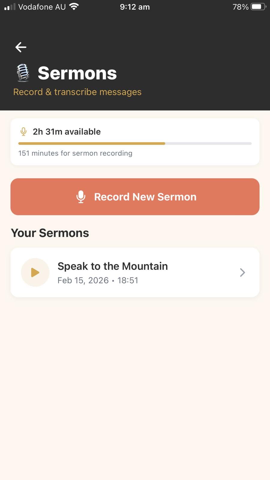 Sermon Recording