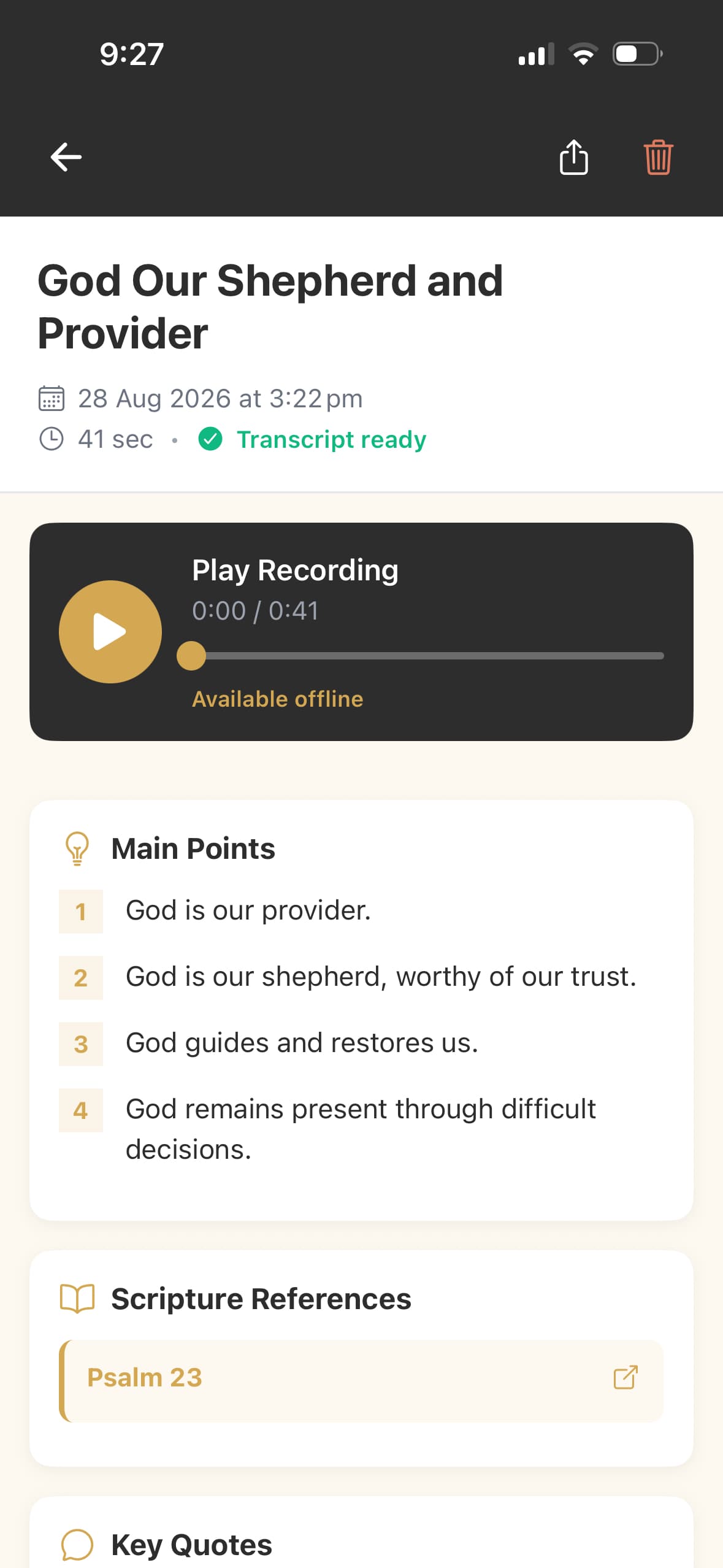 Sermon Transcriber